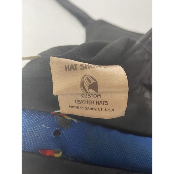 Vintage Leather Skull Hat Cap Helmet Hat Shoppe Custom Leather Hats USA Made - Picture 10 of 11